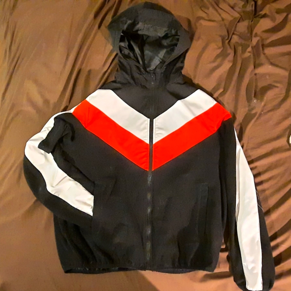 Forever 21 Satin Lined Track Jacket Large